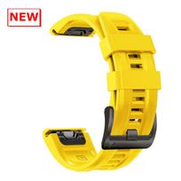 22 mm 26 mm silikoninis dirželis, skirtas „Garmin Instinct 3 2X Solar Band“, „Fenix ​​E 8 7 7X 6X 6 Pro“ / „Quatix 7 6 5 3“ / „Enduro 3 2 QuickFit“ apyrankei 1PCS QuickFit 26mm yellow