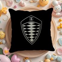 Luxury Car K-Koenigsegg Logo Cushion Cover Linen Organic Fabric Double-Sided Printing Breathable Pillow Case Sofa Home Decor Peach skin 18*18(CM)-1Pcs brown
