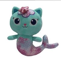HOTHOT Gabby Dollhouse Plush Toy Mercat Cartoon Stuffed Animals Mermaid Cat Plushie Doll Birthday Christams Gifts-- blue