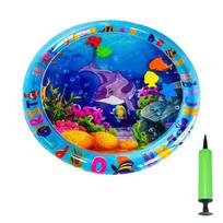 Cats Cooling Mat Water Sensory Play Mat Dogs Bed Lounger Inflatable Bed  Napping Play Mat Sensory Game blue