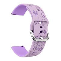 22 mm silikoninis dirželis Garmin Venu 4 3 2 45 mm Forerunner 255 265 46 mm 570 47 mm Universalus graviruotas gėlėtas dirželis Garmin Venu 4 22mm Universal violetinė