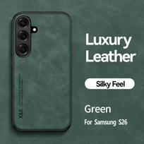 Luxury Magnetic Sheepskin Leather Case For Samsung Galaxy S26 Ultra S25 S24 Plus Shockproof Soft Bumper Matte Cover Galaxy S25 Ultra