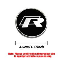 45mm 50mm Automobilio Vairo Ženklelis Emblema Lipdukas Volkswagen Vw Tiguan Jetta Scirocco Polo R Golf Git Passat Automobilio Apdaila 1PCS gray