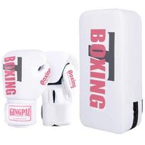Boxing Gloves With Punching Bag Set Kids Adults Training Hand Targets Foot MMA Kickboxing Fitness Equipment 8 oz pink