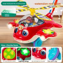 Multifuntion Baby Push Walker With Music And Lights For Toddlers Age Zero To Three Red Plane
