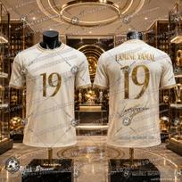 New Hot Sale Lamine Yamal Football Star Fan Jersey Kids Adult Summer Breathable Sports T Shirt Casual Outdoor Soccer Top 110 white