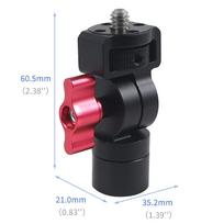 Pasukama ir pakreipiama reguliuojama trikojo galvutės adapteris 1/4 Arri tvirtinimas GoPro 13, Insta360 X4, DJI OSMO360 kameros laikiklio laikiklis