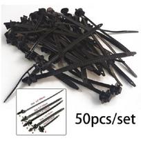 50 Pcs Car Line Cable Ties Zip Tie Push Rivet Clip Wiring Loom Harness Fastener
