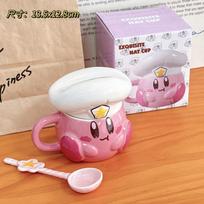 Anime Star Kirby Cartoon Peripheral Ceramic Cup Ceramic Mug Ins Style Special Beautiful Bowl Children'S High End Home Furnis white
