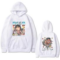 Raperis Lil Peep Cry Baby Dvipusės Spaudos Gobtuvėliai Vyrams Moterims Hip Hop Mada Vintažiniai Gatvės Drabužiai Vyriški Gobtuvėliai 3XL white