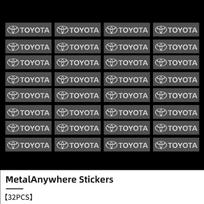 3D Automobilio Logotipo Lipdukai Metalinės Raidės Automobilio Lipdukai Interjero Aksesuarai Toyota Corolla Yaris Aygo GT86 Prius RAV CHR Camry Auris gray
