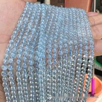 Natural Ice Blue Topaz Round Beads – Transparent DIY Jewelry Accessories 5mm (Approx. 64 beads)