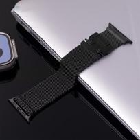 Milanese Loop Strap for Apple Watch Ultra 2-3 Band 49mm 45mm 46mm 44mm 42mm 41mm 40mm Bracelet IWatch Series 11 10 9 8 7 6 5 SE 42 44 45 49 S11-46mm black