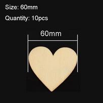 10-100mm Unfinished Wooden Hearts Love Blank Wood Slices DIY Crafts For Birthday Party Christmas Painting Wedding Decoration white