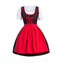 Anime Maid Oktoberfest Cosplay Dress WM1148 Plus Size with Offset Printing 5XL raudona