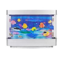 Virtual Ocean Dynamic Simulation Ornamental Fish Lamp Aquarium Decorative Night Light  Bedroom B-AU Plug blue
