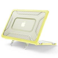 Slim Aluminum Kickstand Case With Honeycomb TPU MacBook Neo 13 Inch 2026 A3404 Air 13.6 Pro 14 MacBook Pro 14 A2442/M1 Max/A2779/A2918/A2992 mėlyna