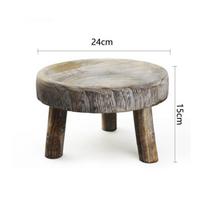 Rustic Wood Flower Pot Stand With Legs For Balcony And Patio Garden Decor White Stool,One Size