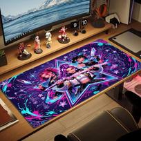 Kpop Hunters Color Mouse Pad Large Gaming Table Cushion Non-slip Laptop Tablet Big Mousepad XXL Mat Mini PC Playmat With Lock edge 30cmx80cm(11.8x31.5inch)