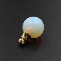Naujienos Natūralaus Akmens Pakabukas Apvalus Kamuoliukas Atidaromas Kvepalų Buteliukas Krištolas Lapis Lazuli Ametistas Karoliai „Pasidaryk Pats“ Dovana about 16mm white