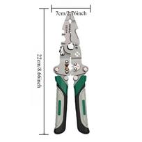 Elektriko sulankstomos vielos nuėmimo replės, daugiafunkcinės vielos presavimo replės, vielos dalijimo, vyniojimo, vielos lūžimo, nuėmimo ir varžtų įsukimo įrankiai gray