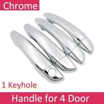 for Citroen C4 Picasso SpaceTourer MK2 2014~ Chrome Door Handle Cover Car Accessories Stickers Trim Set 2015 2016 2017 2018 Handle 4 Door white