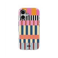 Colorful Stripes Phone Case For Samsung Galaxy A56 A36 A26 S26 S25 S24 S23 S20FE Ultra Plus Edge 4G 5G Luxury Double-layer Cover Samsung A16 beige