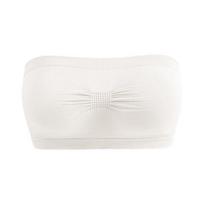 Didelio dydžio be petnešėlių bandeau liemenėlė 6XL balta