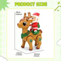 Up Light Baby Toy Fun Electric Santa Claus With Elf For Kids With Music Tummy Time Crawling Toys Christmas Gift For Boys Girls orange