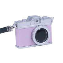 Vintage Mini Camera Keychain Ornament With LED Light And Sound Effect Design For Travel Gifts Photography Enthusiasts rožinė
