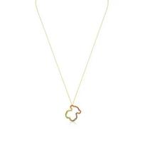 [TOUS] 18K Gold Icon Multicolor Gemstone Medium Bear Necklace 1000121200 white