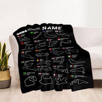 Formula Circuit Map Blanket Soft Warm Cozy Perfect for Bed Livingroom Sofa Four Seasons Universal Modern Ideal Gift For Birthday Valentine'S Day 130cmx150cm