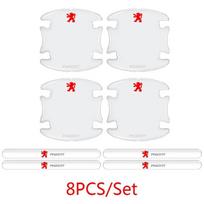 Epoxy Car Door Handle Decals Bowl Transparent Stickers for Peugeot 206 308 208 107 2008 508 3008 205 206CC 4008 207 408 407 306 white
