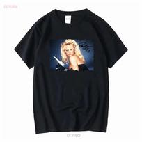 Pamela Anderson Gun Blonde Signature T-shirt XXXL blue