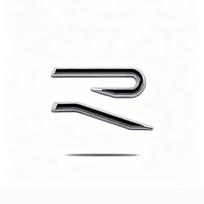 3D Metalo R raidės Lipdukas Automobilio Galinės Bagažinės Kėbulo Emblema Lipdukas VW Golf 5 6 7 MK7 MK6 Polo Jetta Scirocco Beetle Passat Tiguan black