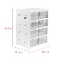PVC Breeding Cabinet Terrarium Reptile in Winter with Eight Boxes White white