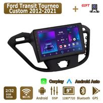 „Android Carplay“ automobilio radijas, skirtas „Ford Transit Tourneo Custom 2012-2021“ daugialypės terpės grotuvo galvos blokas, stereo GPS navigacija BT WIFI 4+64GB 2+32GB blue