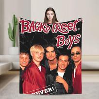 BSB Backstreet Boys Grupės Flanelinis pledas Minkšti patalynės užtiesalai Sofai Lovai Stovyklavimui Gatvės Tendencija Lovatiesė Sofos Lovoje Dangalas 50x60in