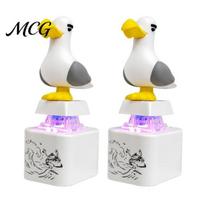 LED šviečiantis raktų pakabukas 1/2 vnt. Žuvėdros kasyklos mygtukas, Įkraunamas Fidget Clicker su tikru mini pakabinamu sagtelės garsu ir šviesa, Žaislas streso malšinimui F white