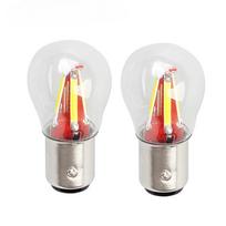 2 PCS 4 Filament Chips LED P21W Ba15s Car Light 1156 S25 Auto Vehicle Reverse Turning Bulb Lamp DRL White/red/Yellow geltona