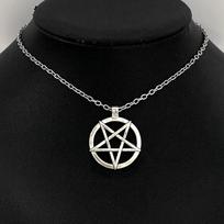 Mada Apverstas pentagramos pakabukas Satanistinis simbolis karoliai Unisex amuletas papuošalas black