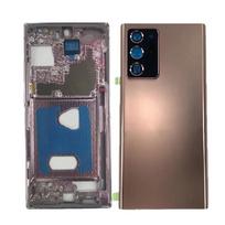 Telefono korpusas Samsung Galaxy Note 20 Ultra 4G 5G N985 N986 Vidurinis rėmelis Baterijos galinis dangtelis LCD rėmelis MF add BC-Gold beige