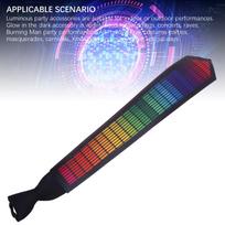 Sound Activated Light Up Tie LED Glow Party Clothes Outfits GX-TA-04 for Men Women DJs Bars Rave Parties Carnivals gray