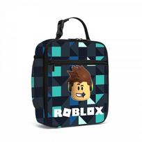 Roblox Cartoon Insulated Lunch Bag Kids - Waterproof Lightweight Expandable School Tote Lunch Bag black