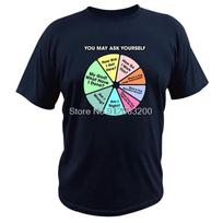 Talking Heads T Shirt Once In A Lifetime You May Ask Yourself Pie Chart Tshirt Original Design  Cotton Tee Tops Streetwear XL black