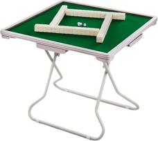SIRUNLY Mahjong with Drawer and White Table, Folding, Ashtray, balta