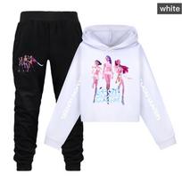Kpop Demon Hunters Kids Sportswear Set With Cotton Fabric For Active Play 120cm balta