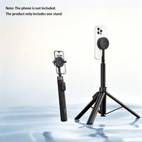 Compatible With MagSafe Dual‑Sided Magnetic Selfie Stick 1.7M Auto‑Pop‑Up Aluminium Alloy Tripod Hidden Phone Clip for Live Streaming Vlog Selfie