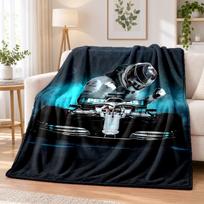 Lewis Hamilton Flannel Throw Blanket Soft Warm Cozy For Sofa Bed Indoor Home Bedroom Use 80cmx120cm gray