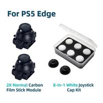 For PS5 Edge Stick Module TMR Effect Joystick Control for Mobile Games Replacement for PlayStation 5 Edge 3D Analog Joysticks 1 10in1 Carbon Whie